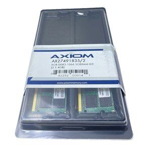Axiom Ax27491835/2 8GB DDR3-1066 SODIMM Kit (2x4GB) Brand New